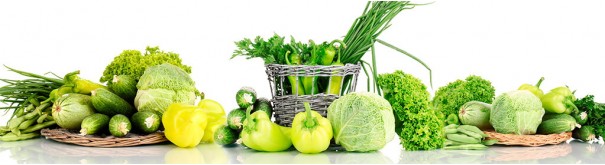 Скинали 'Зеленые овощи с корзиной'