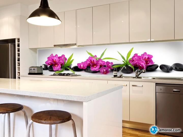 Фартук орхидея. Фартук для кухни «Орхидея». Кухня Орхидея. Скинали для кухни с орхидеями. Орхидеи панель на кухню.